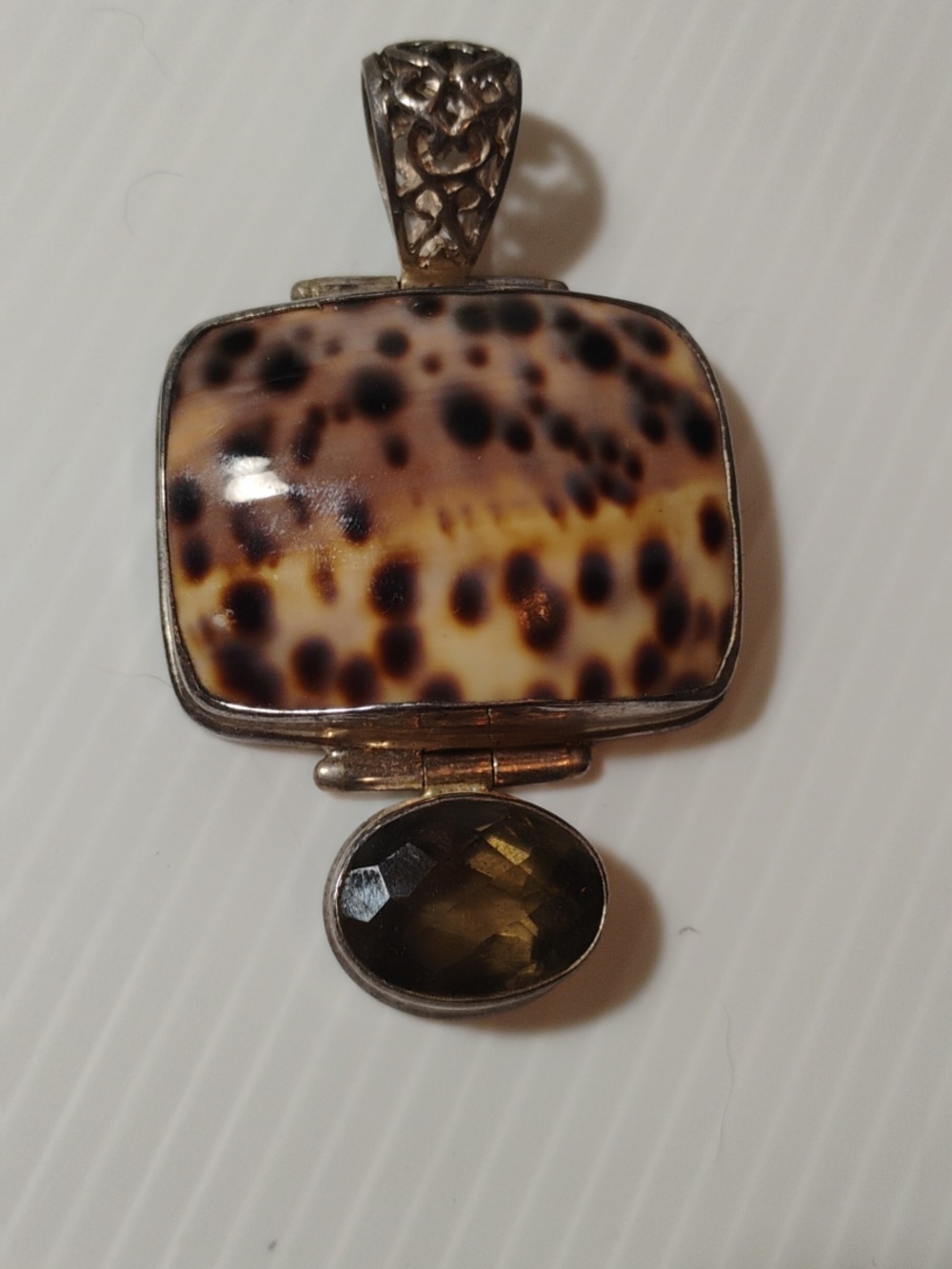 Large Southwestern Sterling 24 Grams Natural Dalmation Jaspar & Smokey Quartz - Picture 3 of 7